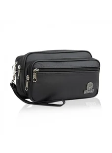 Betlewski, saszetka męska, skórzana, czarna - Nerki - miniaturka - grafika 1