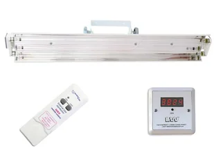 NBV-2x30NLW RC lampa bakteriobójcza bezp. działania 2x30W ścienna z pilotem i licznikiem LED - Urządzenia medyczne - miniaturka - grafika 1