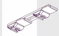 Karnisze - UCHWYT SUFITOWY PODWÓJNY SMART KLICK DO SZYNY KS BIAŁY - miniaturka - grafika 1