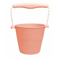 Zabawki do piasku - Funkit world Składane Wiaderko do Wody i Piasku Scrunch Bucket - Koralowy - miniaturka - grafika 1