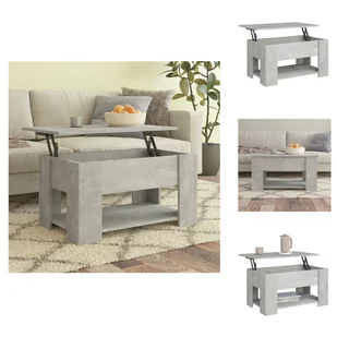 vidaXL Stolik kawowy betonowy szary 79x49x41 cm materiał drewnopochodny - Stoliki kawowe - Ławy i stoliki kawowe - miniaturka - grafika 1