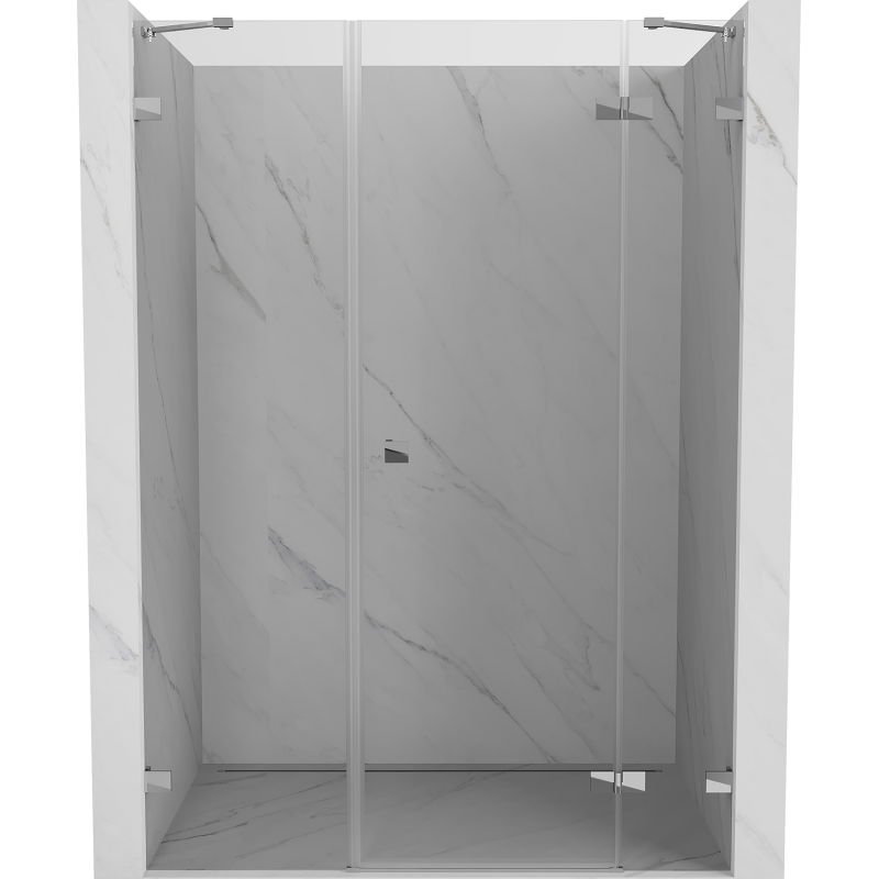 Mexen Lunar drzwi prysznicowe uchylne prawe 125 cm, transparent, chrom - 834S-125-050-01-00-P
