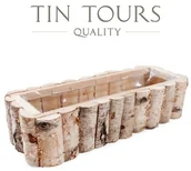 Donice - PROSTOKĄTNA SKRZYNKA Z BRZOZY Z FOLIĄ 55x18x13h cm - miniaturka - grafika 1