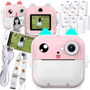 MINI DRUKARKA DRUKUŚ APARAT FOTOGRAFICZNY NATYCHMIASTOWY TERMICZNA 23 ROLKI - Aparaty natychmiastowe - miniaturka - grafika 1