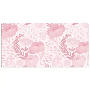 Podkładka na biurko z nadrukiem Maki w kolorze różu 120x60 cm - Podkładki na biurko - miniaturka - grafika 1