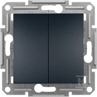 Wyłączniki światła i elektryczne - Łącznik świecznikowy (z. śrub) bez ramki, antracyt Asfora - miniaturka - grafika 1