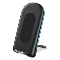 Ładowarki do telefonów - Remax składana bezprzewodowa ładowarka 15W podstawka na telefon czarny (RP-W21) - miniaturka - grafika 1