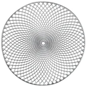 Obrusy i serwetki - Zeller Srebrna podkładka koronkowa z tworzywa Mandala podkładki pod talerze podkładki na stół nowoczesne podkładki na stół okrągłe (B07CM5N662) - miniaturka - grafika 1