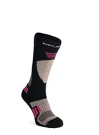 Skarpety termoaktywne - Skarpety narciarskie damskie Brubeck Ski Force - black/pink - miniaturka - grafika 1