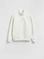 Bluzy męskie - Reserved - Bluza ze stójką - złamana biel - miniaturka - grafika 1