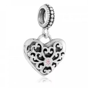 Murrano Charms Koralik Srebrny SERCE KOBIETY SR-195 - Charmsy - miniaturka - grafika 1