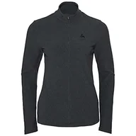 Swetry damskie - ODLO Damski sweter Midlayer 1/2 Zip Roy Sweter Shale Grey - Black Stripes, M 542331 - miniaturka - grafika 1