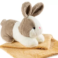 Maskotki i pluszaki - Maskotka przytulak pluszak Poduszka + Kocyk Zając - miniaturka - grafika 1