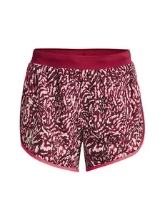 Under Armour Szorty sportowe w kolorze różowo-fioletowym ze wzorem - Spodnie sportowe damskie - miniaturka - grafika 1