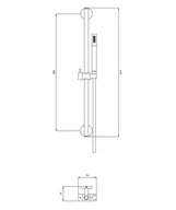 Zestawy prysznicowe - Omnires Microphone Zestaw prysznicowy ścienny złoty szczotkowany MICROPHONE-SGLB - miniaturka - grafika 1