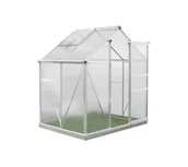 Szklarnie ogrodowe - Szklarnia aluminiowa Westmann Flora 64 Srebrna 132x190x201 cm - miniaturka - grafika 1