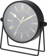 Zegary - Home Styling Collection Czarny zegar stołowy ze złotymi wskazówkami, 19,5 x 6,5 x 18,5 cm - miniaturka - grafika 1