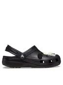 Buty dla dziewczynek - Crocs Klapki Classic Glow Black Cat Clog K 210387 Czarny - miniaturka - grafika 1