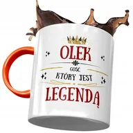 Kubki - Kubek Pomarańczowy dla Aleksandra Olka Kolegi z Nadrukiem ze Zdjęciem + Opakowanie na prezent (wzór 03) - miniaturka - grafika 1