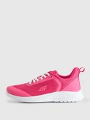 Buty dla dziewczynek - 4F Buty sportowe z przewiewną cholewką dziecięce - różowe 32 - miniaturka - grafika 1