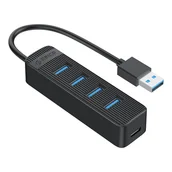Huby USB - Adapter Hub Orico TWU3 USB do 4x USB 3.0 (czarny) - miniaturka - grafika 1