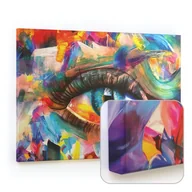 Biuro i firma OUTLET - OUTLET Obraz magnetyczny CANVASboards 90x60 cm - Oko w kolorze tęczy - miniaturka - grafika 1