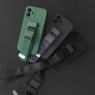 Rope case żelowe etui ze smyczą łańcuszkiem torebka smycz iPhone 13 Pro jasnoniebieski - Etui i futerały do telefonów - miniaturka - grafika 12