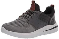Trampki męskie - Skechers Męskie trampki Delson 3.0 Cicada, Szary czarny dzianina siatka W syntetyczna, 45 EU - miniaturka - grafika 1