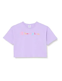 Champion Legacy American Classics-Logo Croptop Oversized S/S T-Shirt Dziewczyny i Dziewczyny, lawenda, 11-12 lat - Koszulki i topy damskie - miniaturka - grafika 1