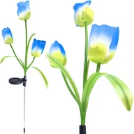 Lampy ogrodowe - Lampa solarna wbijana TULIPANY LED lampka kwiat SOLARNY KWIATY TULIPAN - miniaturka - grafika 1