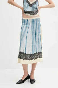 Diesel spódnica O-NEIRIC SKIRT kolor niebieski midi prosta A16750.0IKAS - Spódnice - miniaturka - grafika 1