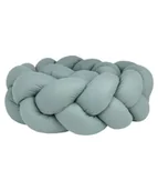 Ochraniacze do łóżeczka - Ochraniacz do łóżeczka warkocz "Bawełna khaki" - 210cm - miniaturka - grafika 1