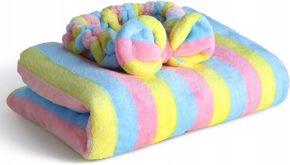 KOC KOCYK 100 x 150cm MIĘKKI PRZYTULNY + OPASKA DO WŁOSÓW DLA KOBIET