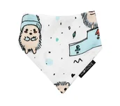 Śliniaki i fartuszki - Lullalove : Apaszka/śliniaczek z muślinu jeże niebieskie - miniaturka - grafika 1