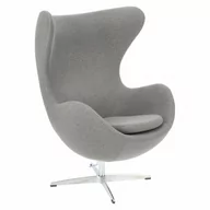 Fotele - Fernity Fotel Jajo Easy Clean Premium Szary 218856 - miniaturka - grafika 1