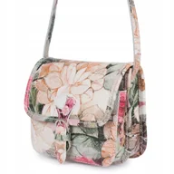 Torebki damskie - Torebka Damska Skórzana listonoszka mała na ramię wizytowa Kwiaty - miniaturka - grafika 1