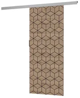 Drzwi wewnętrzne - Drzwi Przesuwne Luca Heksagon Naścienne Dąb Artisan - miniaturka - grafika 1