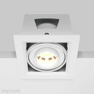 Wpuszczana lampa do jadalni Metal Modern DL093-01-10W3K-W Maytoni LED 10W 3000K biała - Lampy sufitowe - miniaturka - grafika 1