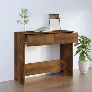 Lumarko Stolik konsolowy, przydymiony dąb, 90x36x75 cm - Konsole i sekretarzyki - miniaturka - grafika 1