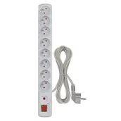 Listwy zasilające - EMOS Listwa przeciwprzepięciowa S8 8 gniazd 1,5 m # z wartością produktów powyżej 89zł! - miniaturka - grafika 1