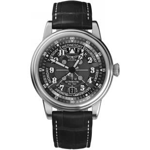 Zegarek Aviator Douglas Day-Date Meca 41 V.3.36.0.284.4 Zegarek męski automatyczny z datownikiem - Zegarki męskie - miniaturka - grafika 1