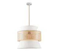 Lampy sufitowe - Żyrandol na lince GRENADA 1xE27/20W/230V śr. 40 cm beżowy - miniaturka - grafika 1