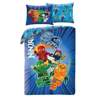 Pościel dla dzieci - Pościel 140x200 Lego Ninjago niebieska mikrofibra - miniaturka - grafika 1