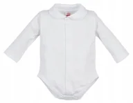 Body dla niemowląt - Makoma Białe Body z Kołnierzykiem 0305B Dł Rękaw 80 - miniaturka - grafika 1