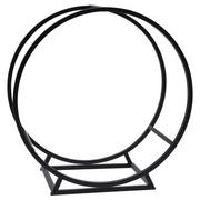 Wózki magazynowe - ProGarden Stojak na drewno, okrągły, 50x25x51,5 cm, czarny - miniaturka - grafika 1