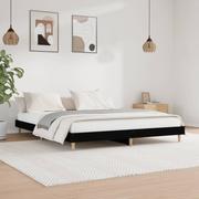 Łóżka - Rama łóżka, czarna, 200x200 cm, materiał drewnopochodny Lumarko! - miniaturka - grafika 1