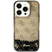 Etui i futerały do telefonów - Guess GUHCP14SLC4PSGK iPhone 14 6.1" czarny/black hardcase Liquid Glitter 4G Transculent - miniaturka - grafika 1