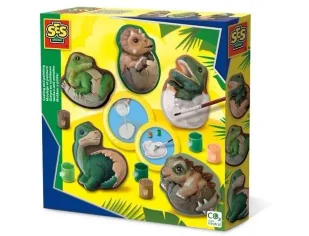 Odlewy gipsowe + farby Jaja dinozaura - SES - Zabawki kreatywne - miniaturka - grafika 1