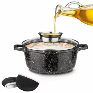 Garnek ceramiczny na indukcję gaz z aromatyzerem Konighoffer Kingstone 2,4 l poleca EWA WACHOWICZ - Brytfanny - miniaturka - grafika 1