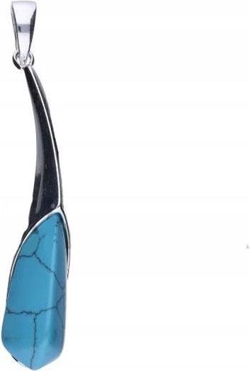 Srebrna zawieszka 925 z niebieskim kamieniem 4,64g elegancka na prezent